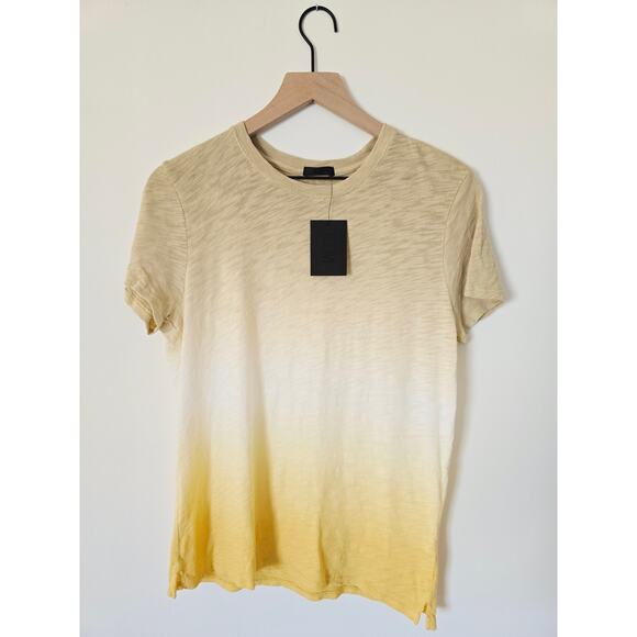 ATM Anthony Thomas Melillo Honey Gold Ombre Dip-Dye Tee Shirt Size L NWT - Picture 2 of 4
